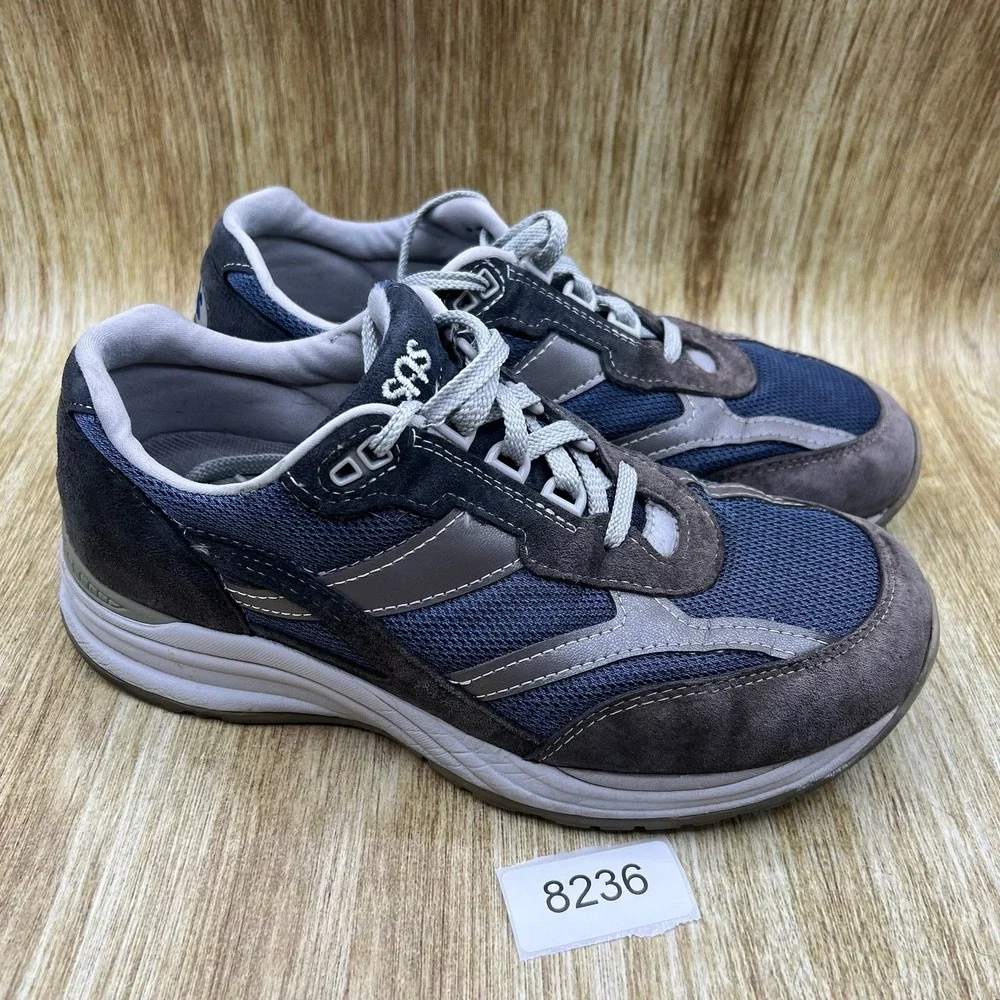 SAS Journey Mesh Men's Size 9 Blue Grey Suede Walking Shoes Made in USA Sneakers